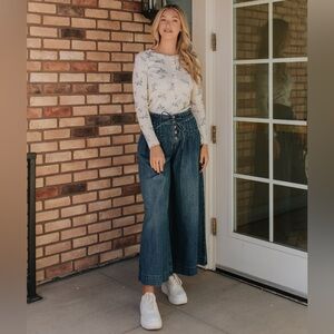 Wide-leg Jean in Dark Denim